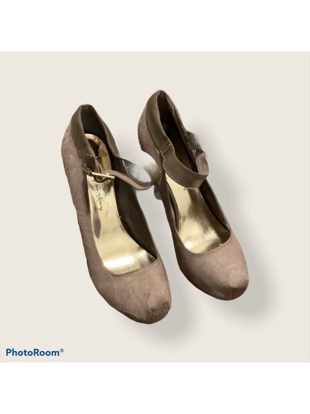 Penny loves Kenny Square toe taupe high heel